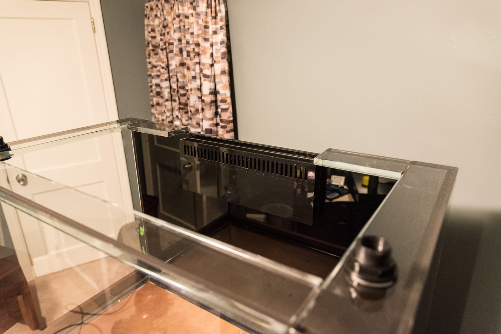 The bare custom tank, before water